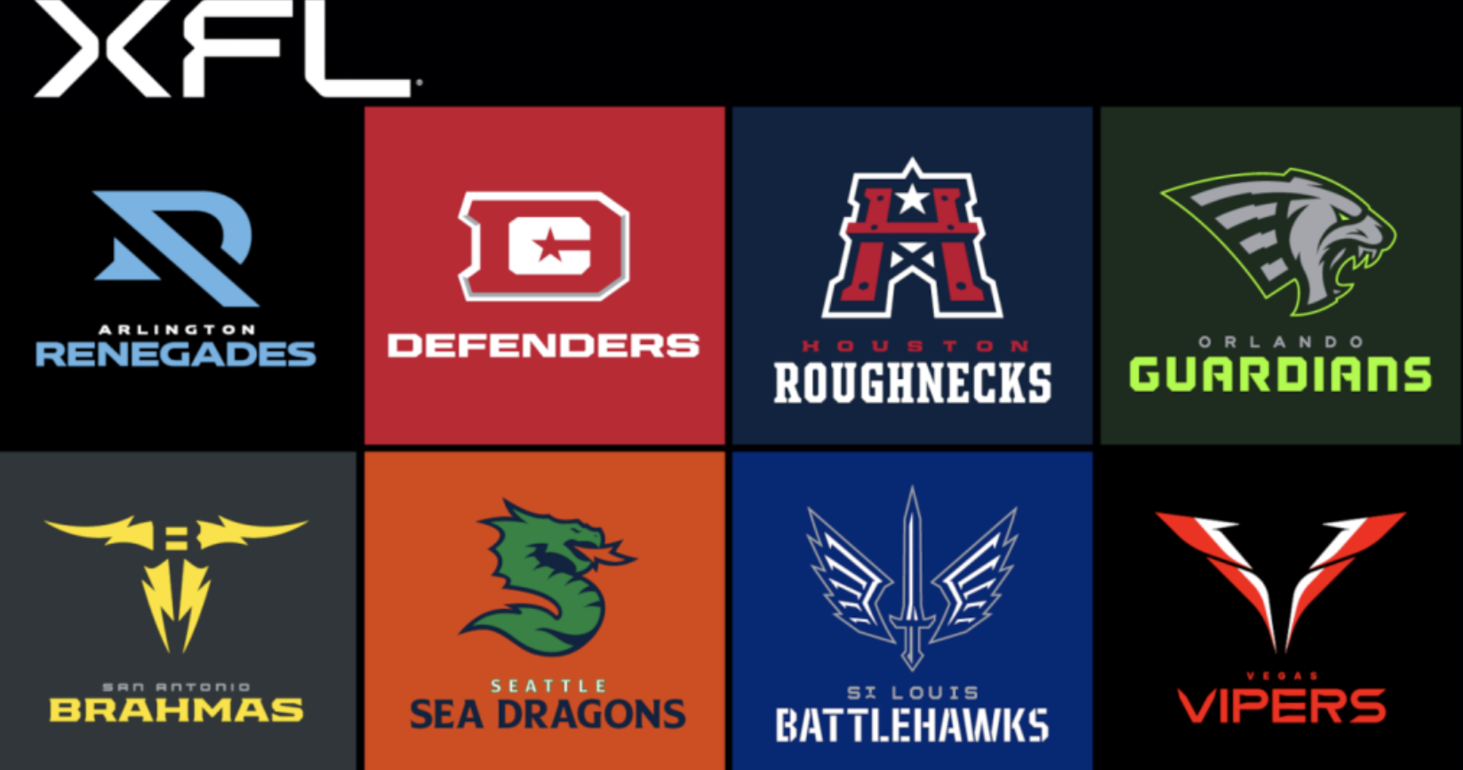 The Xfl Releases Team Names And Logos