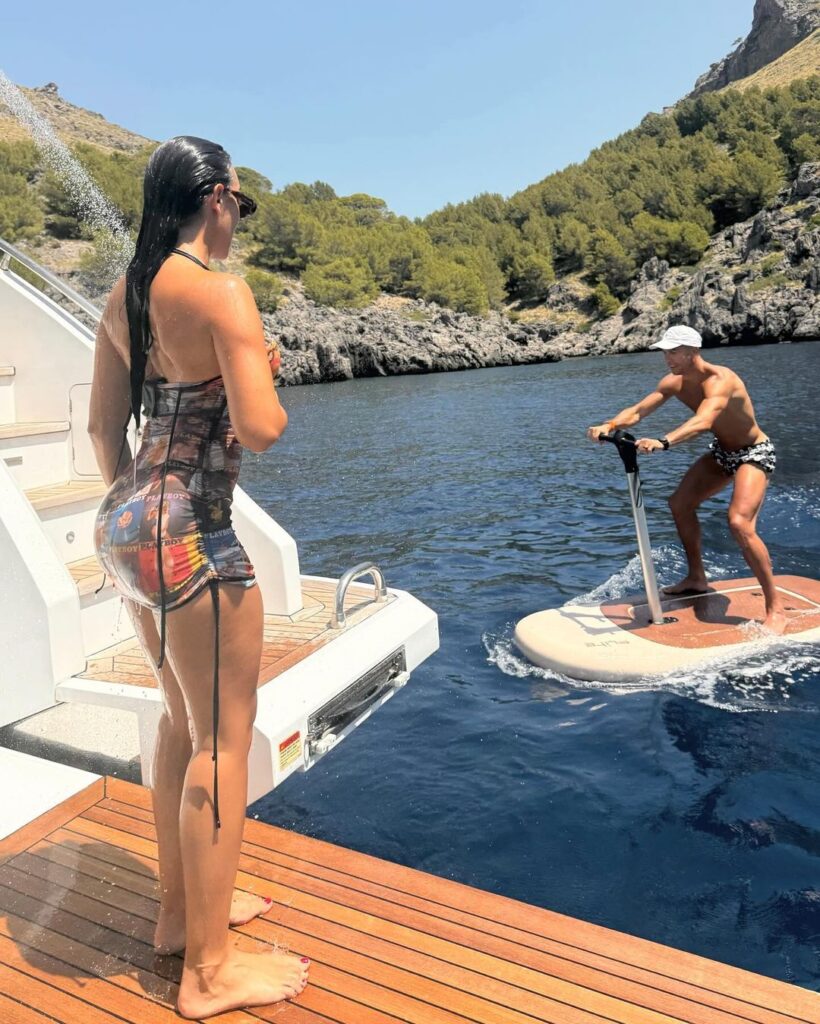 Ronaldo and his WAG Georgina on the Yacht!