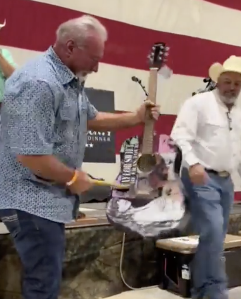 Man Buys Taylor Swift Guitar at Auction and Trashes It!