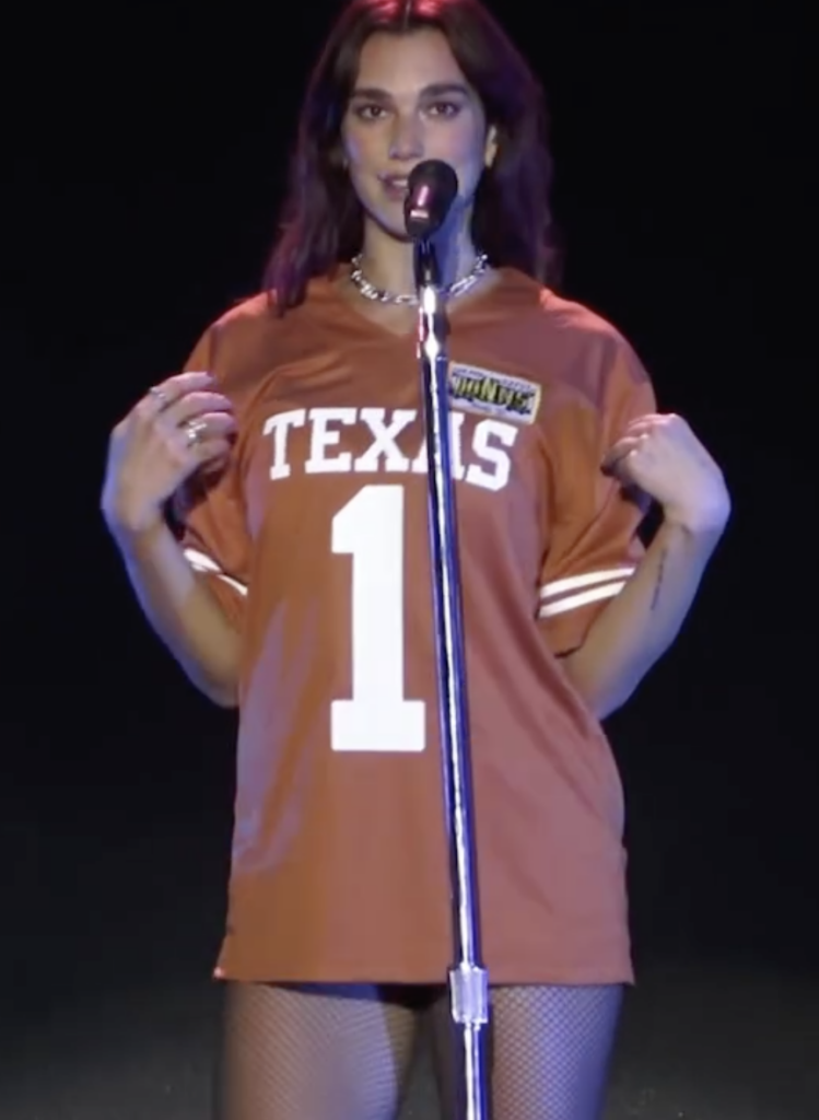 Dua Lipa Pandering to the Texas Longhorns Fans!