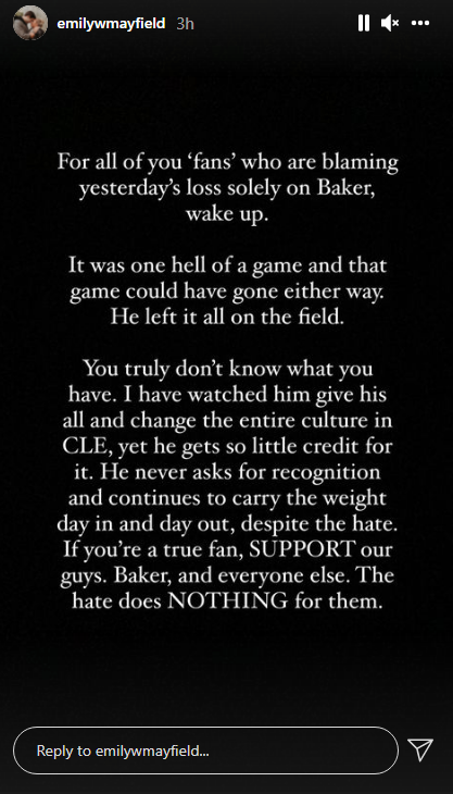 Baker Mayfields Wife Has A Message For Browns Fans Hating On Their Qb